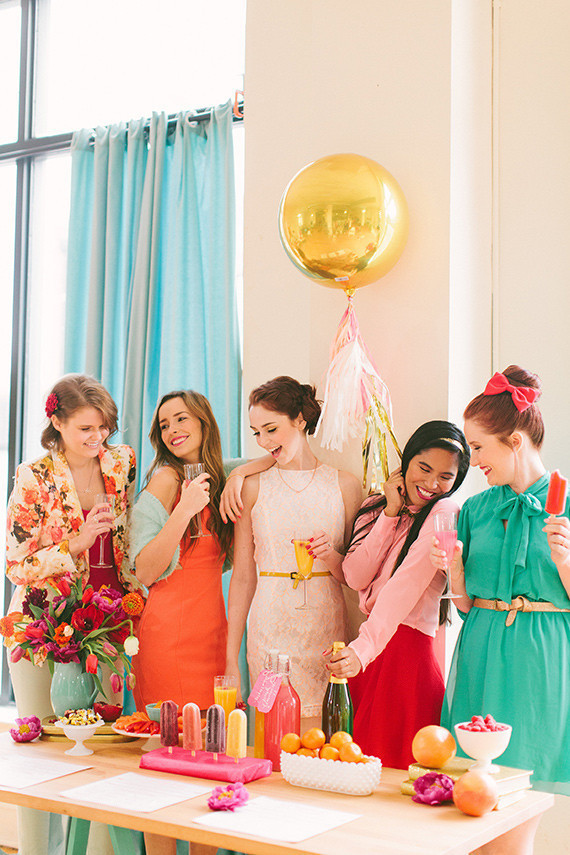 Pink, gold and aqua party inspiration Wedding Inspiration