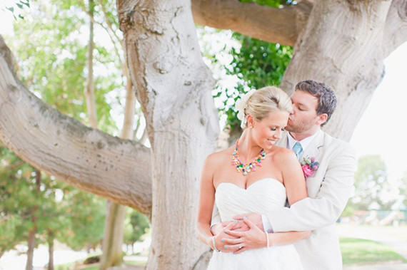 Outdoor wedding portrait
