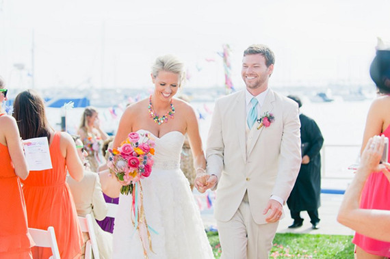 Beachside wedding ceremony