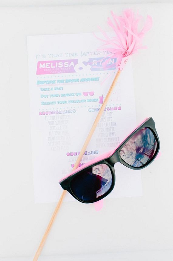 80's pop themed wedding invitation