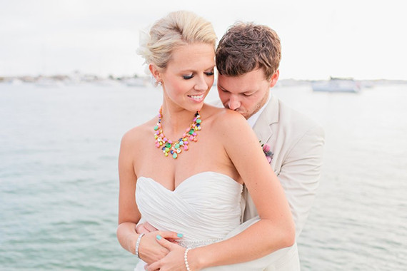 Outdoor wedding portrait