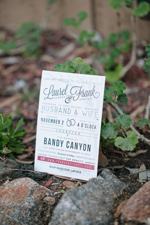 Blue and white invitation