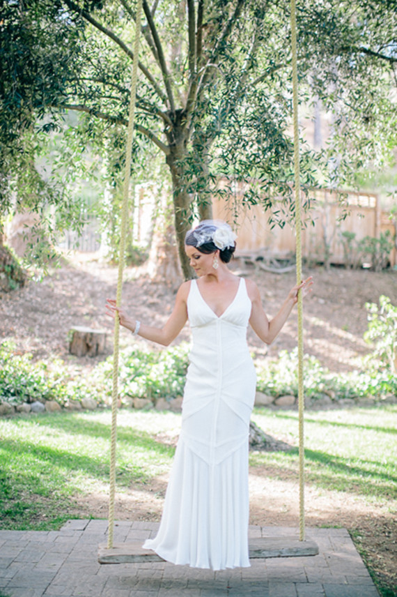 Bride on swing