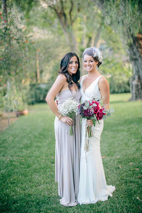 Bride with bridesmaid