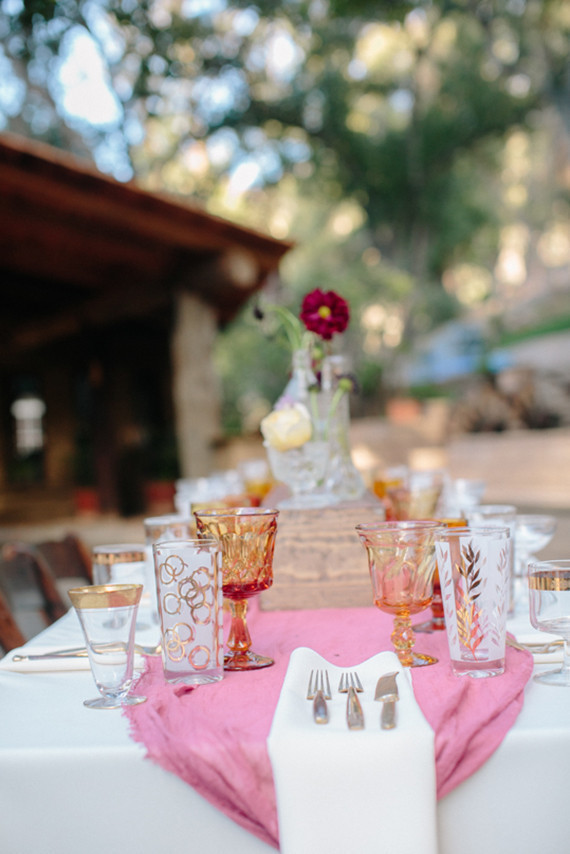 Southern California ranch wedding tablescape