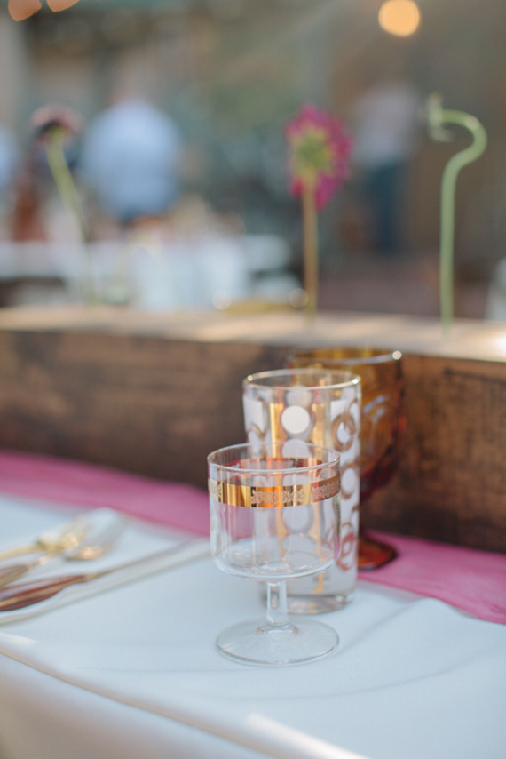 Gold rimmed glassware