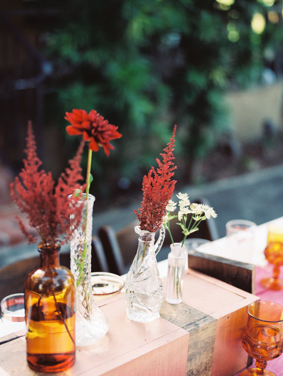 Southern California ranch wedding table decor
