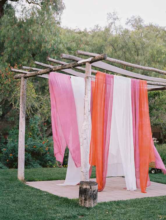 Fabric ceremony backdrop