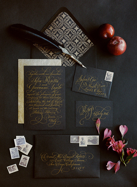 Dark, romantic wedding inspiration Wedding Inspiration