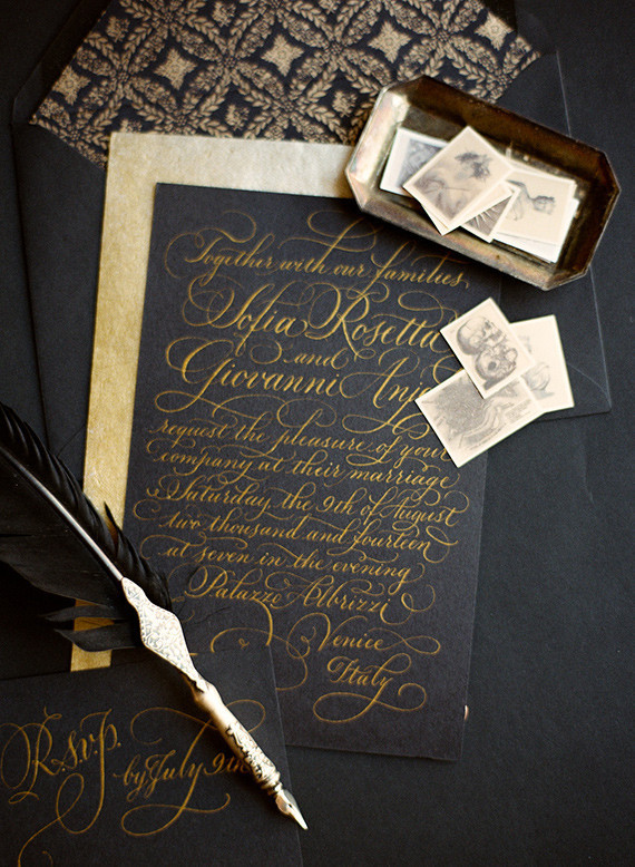 Dark, romantic wedding inspiration Wedding Inspiration