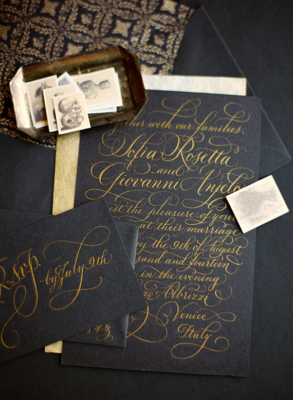 Dark, romantic wedding inspiration Wedding Inspiration