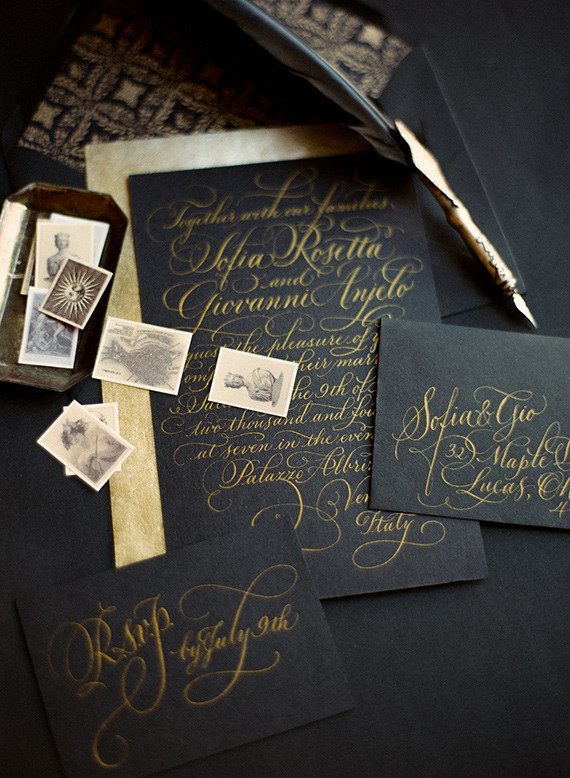 Dark, romantic wedding inspiration Wedding Inspiration