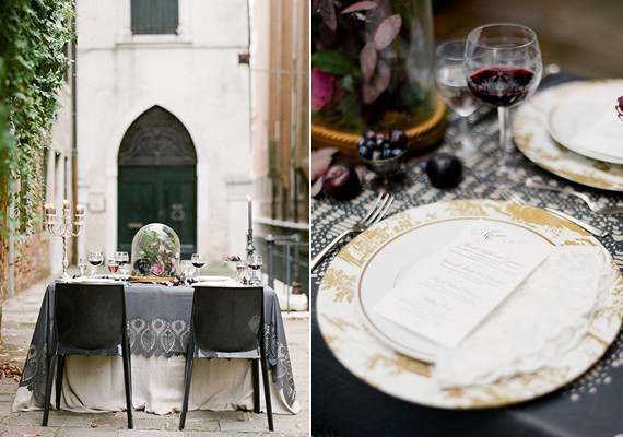 Dark, romantic wedding inspiration Wedding Inspiration