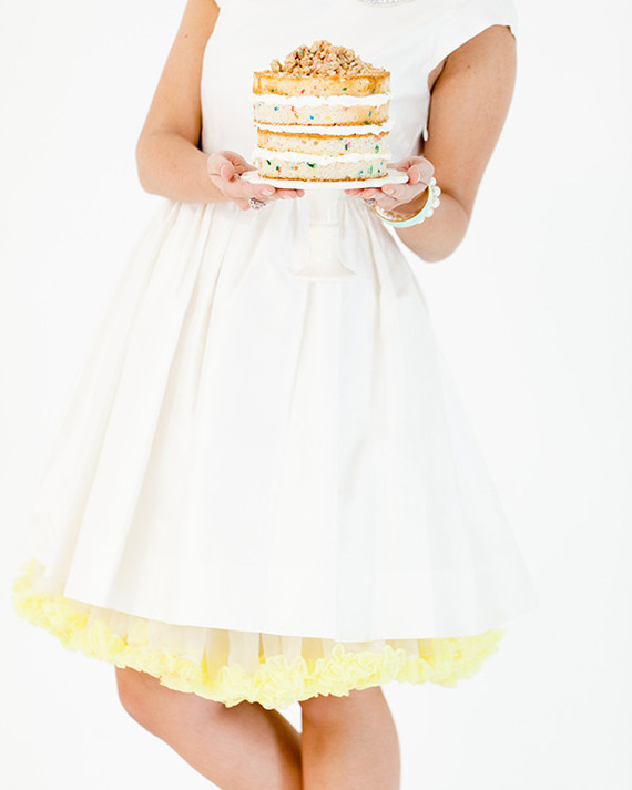 Naked confetti cake