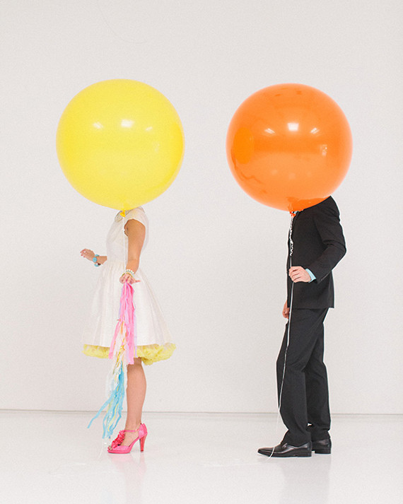 Modern, Colorful Balloon Portrait Inspiration