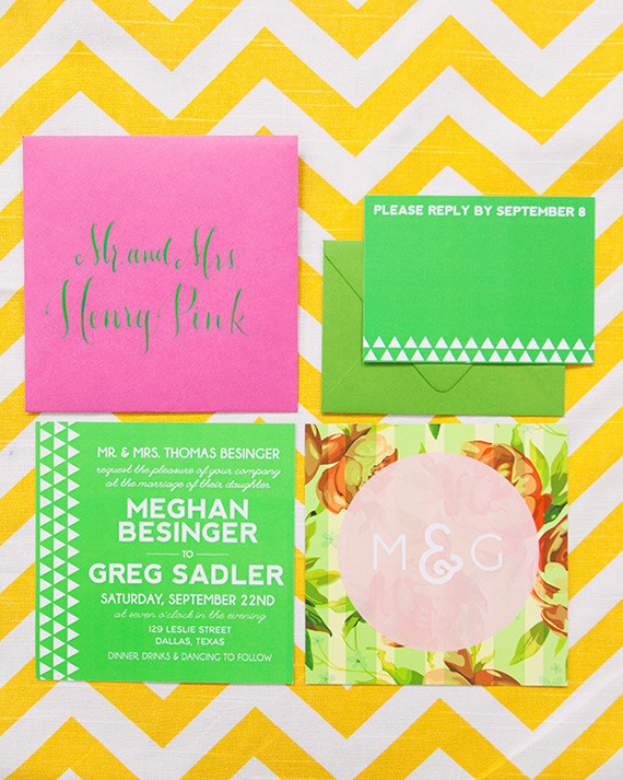 Modern, Colorful Wedding Invitation