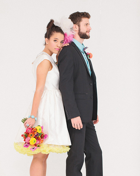 Modern, Colorful Wedding Portrait