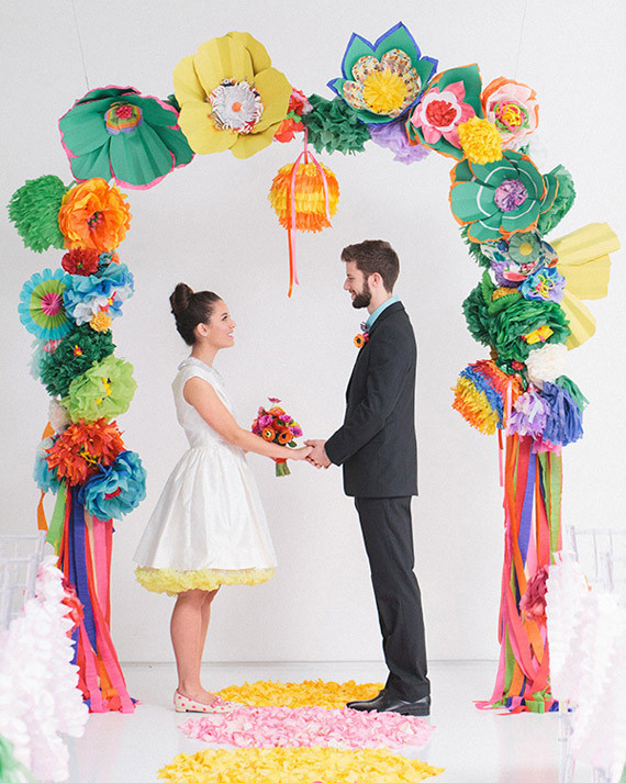 Modern, Colorful Wedding Portrait