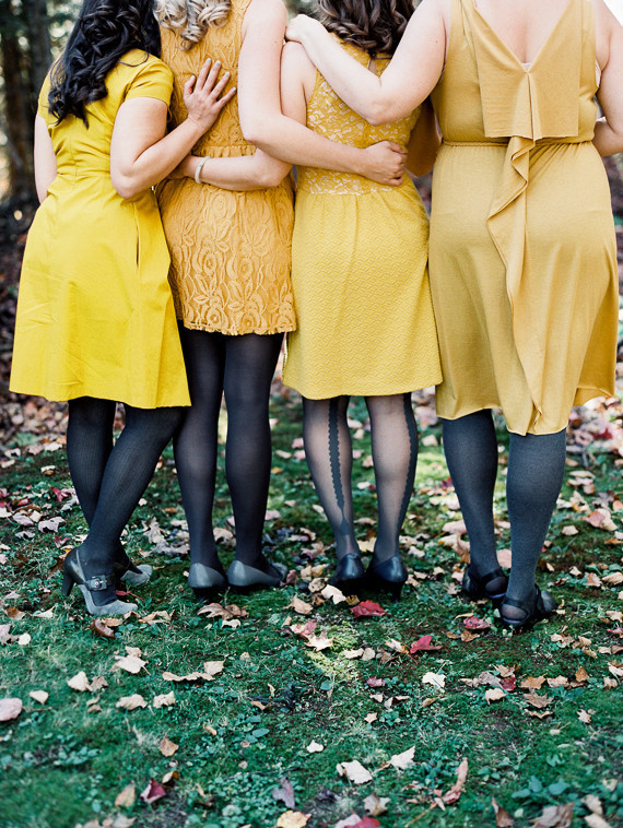 Yellow bridesmaid dresses
