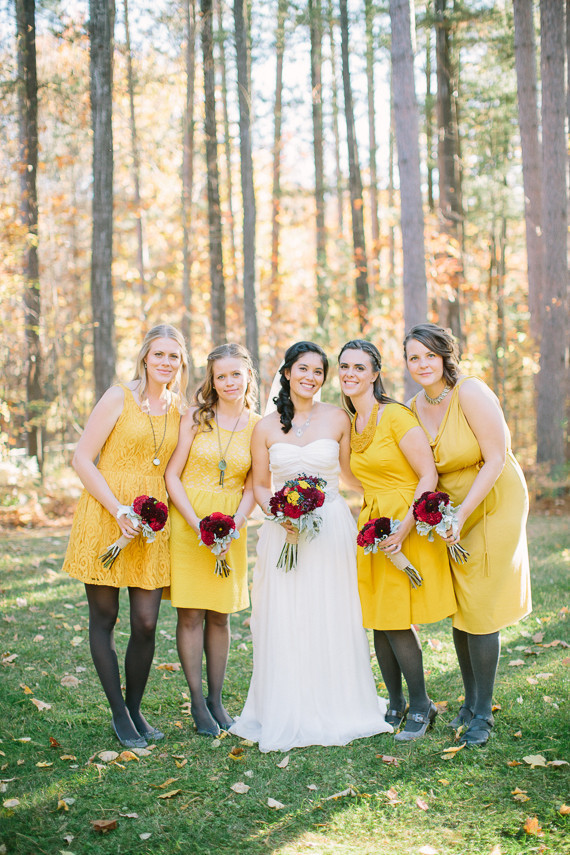 Rustic Fall Wedding Bridesmaids