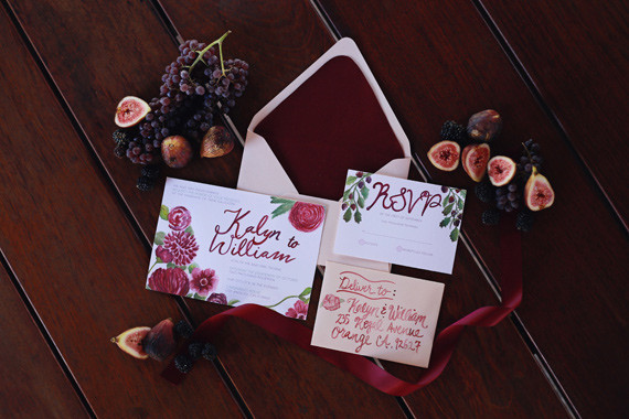 Fall berry color wedding inspiration Wedding Inspiration