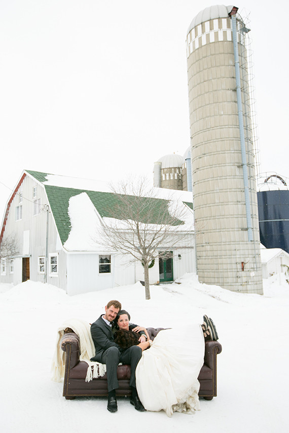 Snowy winter wedding inspiration Wedding Inspiration
