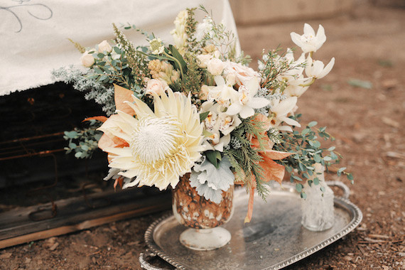 Rustic Christmas inspired florals