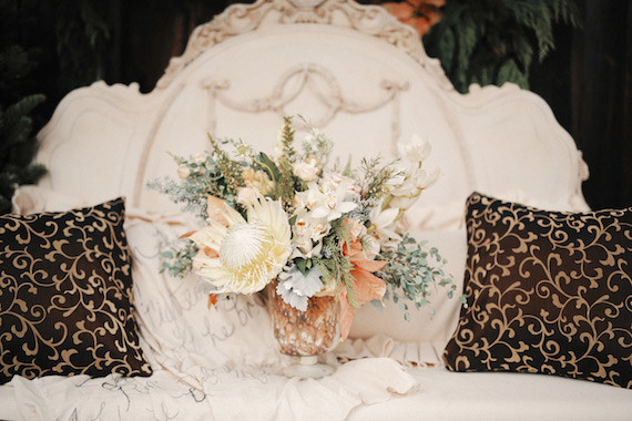 Rustic Christmas inspired florals