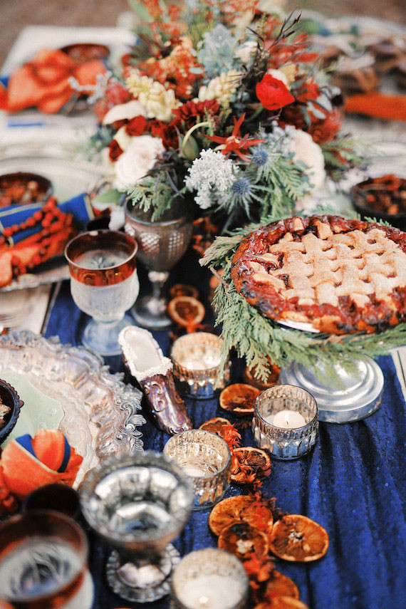 Rustic Christmas inspired tablescape