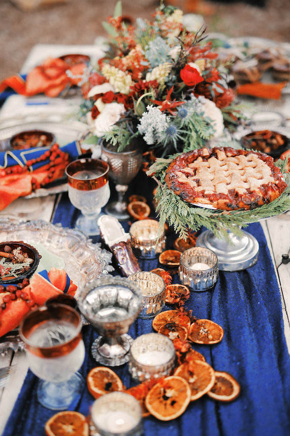 Rustic Christmas inspired tablescape