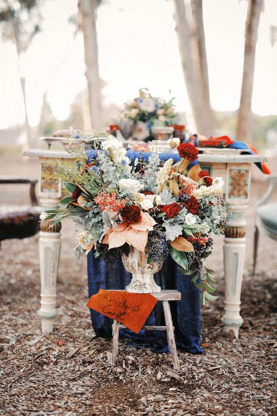 Rustic Christmas inspired florals