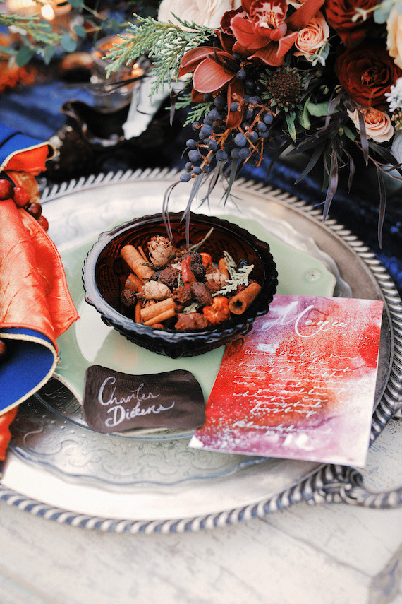 Rustic Christmas inspired place setting