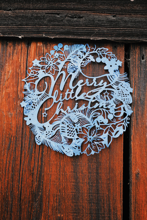 Merry Little Christmas blue decor