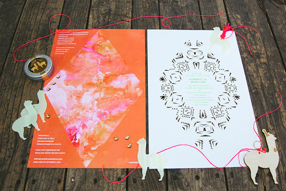 Whimsical California Wedding Invitation