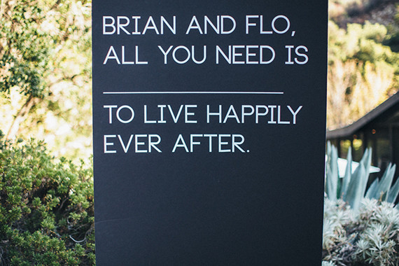 Whimsical California Wedding Signage