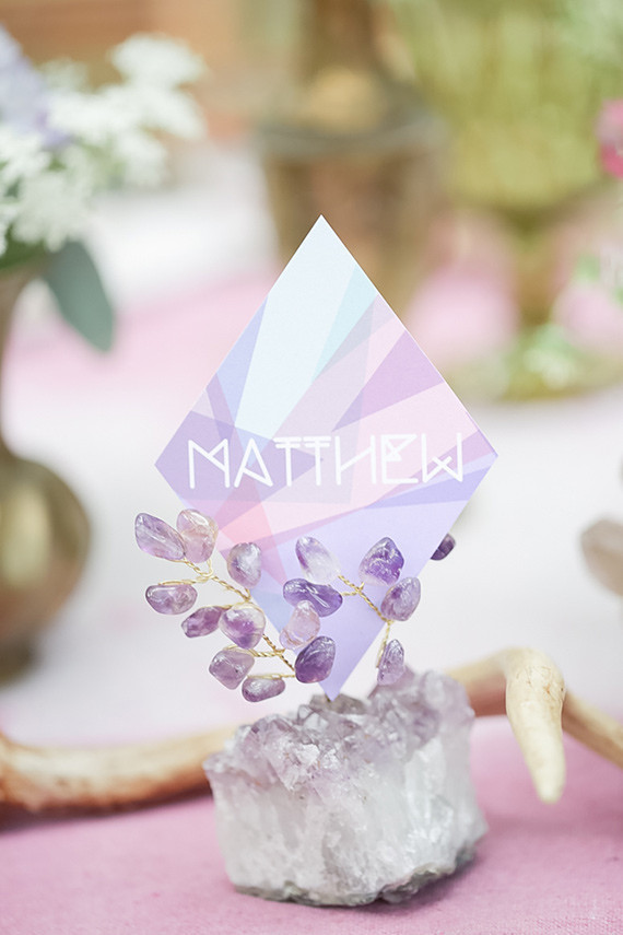 Modern Bohemian Wedding Escort Cards Inspiration