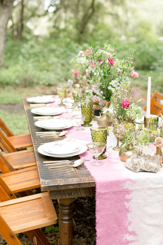 Modern Bohemian Wedding Tablescape Inspiration