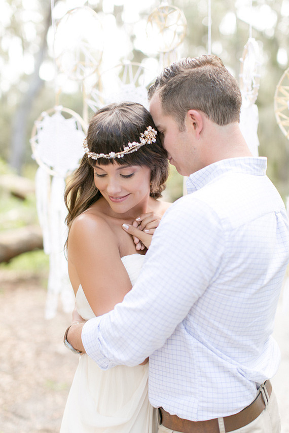 Modern Bohemian Wedding Portrait