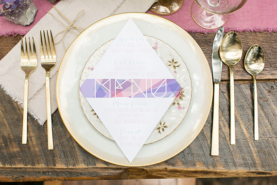 Modern Bohemian Wedding Place Setting Inspiration