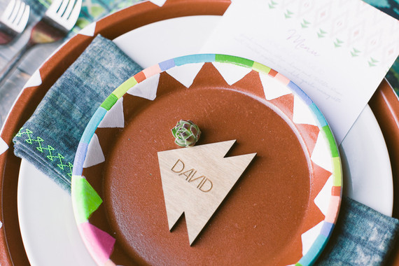 Wood escort card