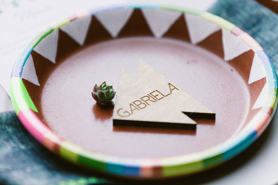 Wood escort card