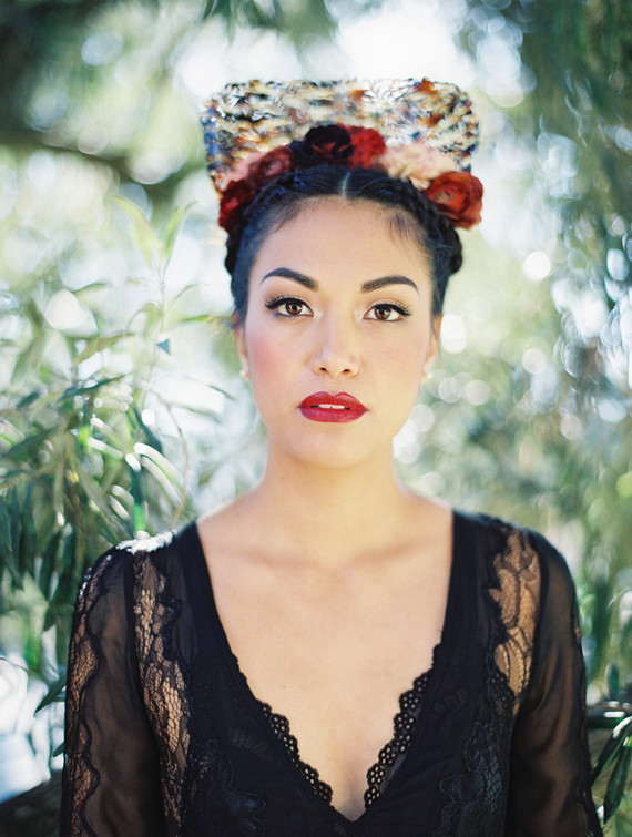 Black lace wedding dress