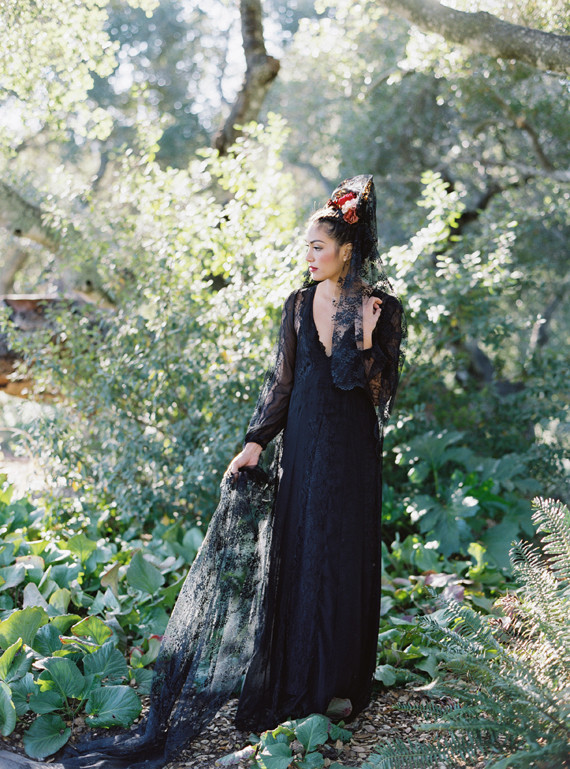 Black lace wedding dress Inspiration