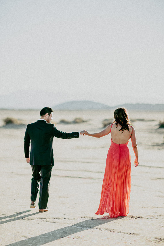 Salt flat engagement shoot