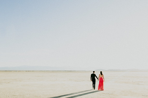 Salt flat engagement shoot