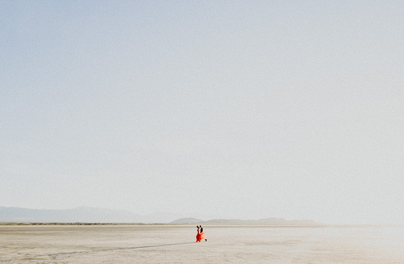 Salt flat engagement shoot
