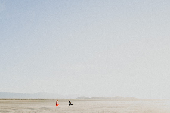 Salt flat engagement shoot