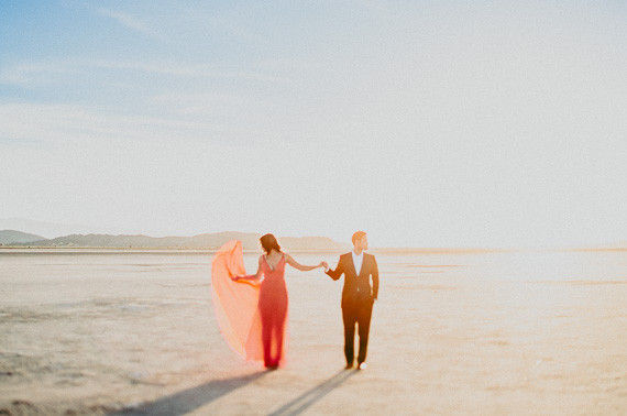 Salt flat engagement shoot