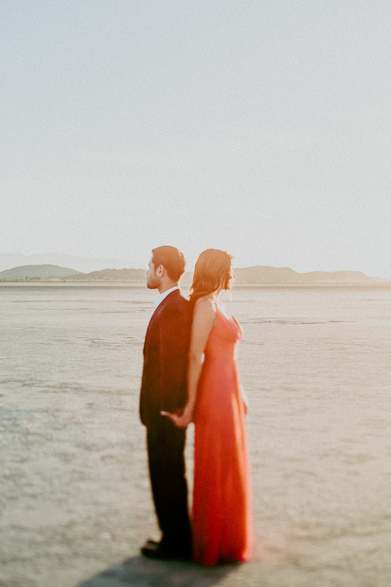 Salt flat engagement shoot