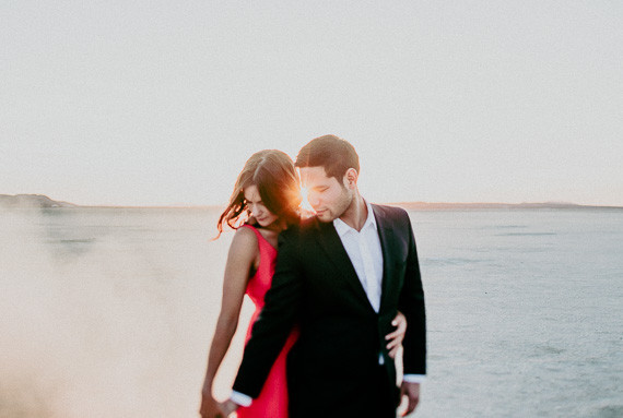Salt flat engagement shoot